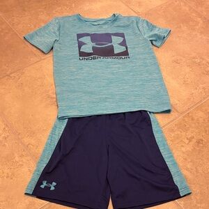 Under Armour Kids Teal and Navy T-Shirt